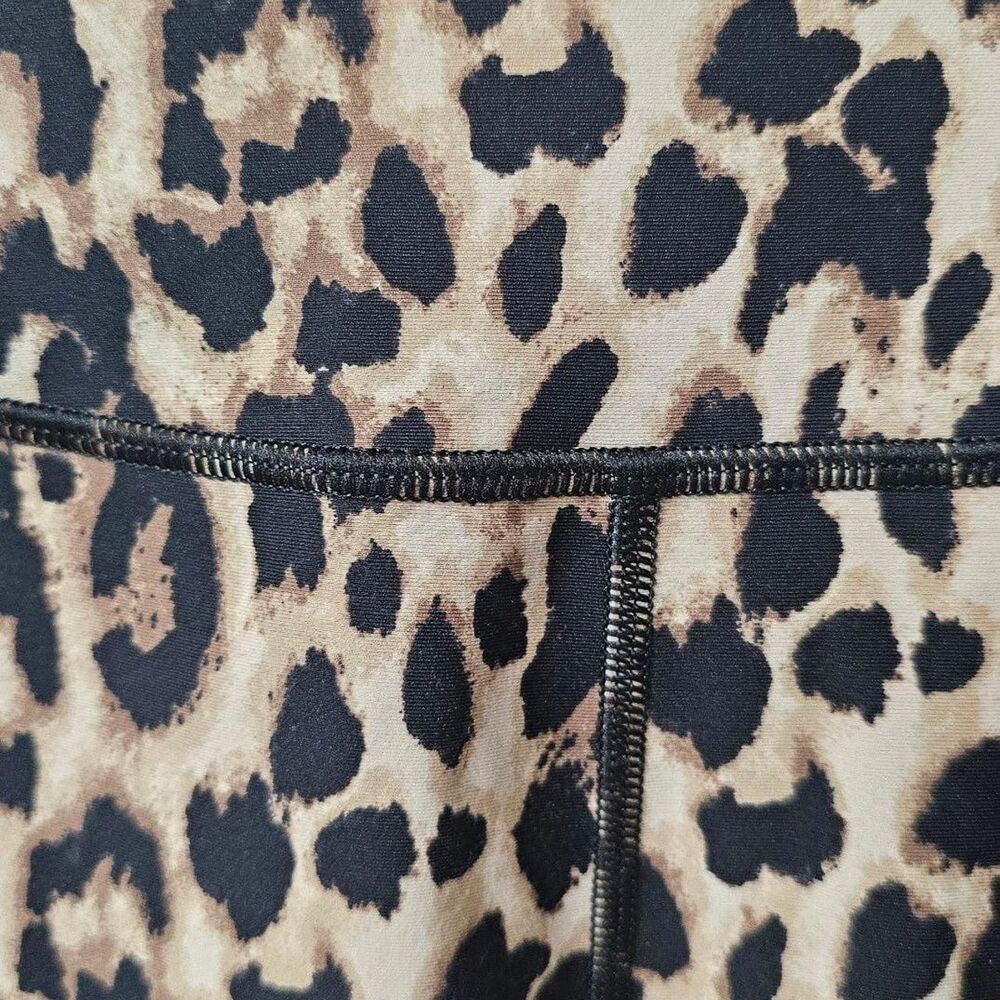 Victoria's Secret Leopard Print Athletic Leggings with Side Pockets - Picture 2 of 8